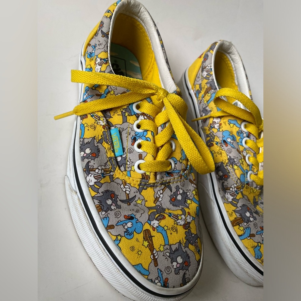 Vans The Simpsons Itchy and Scratchy Show Low Top Shoes Size 6.5 Cartoon 90s Y2K